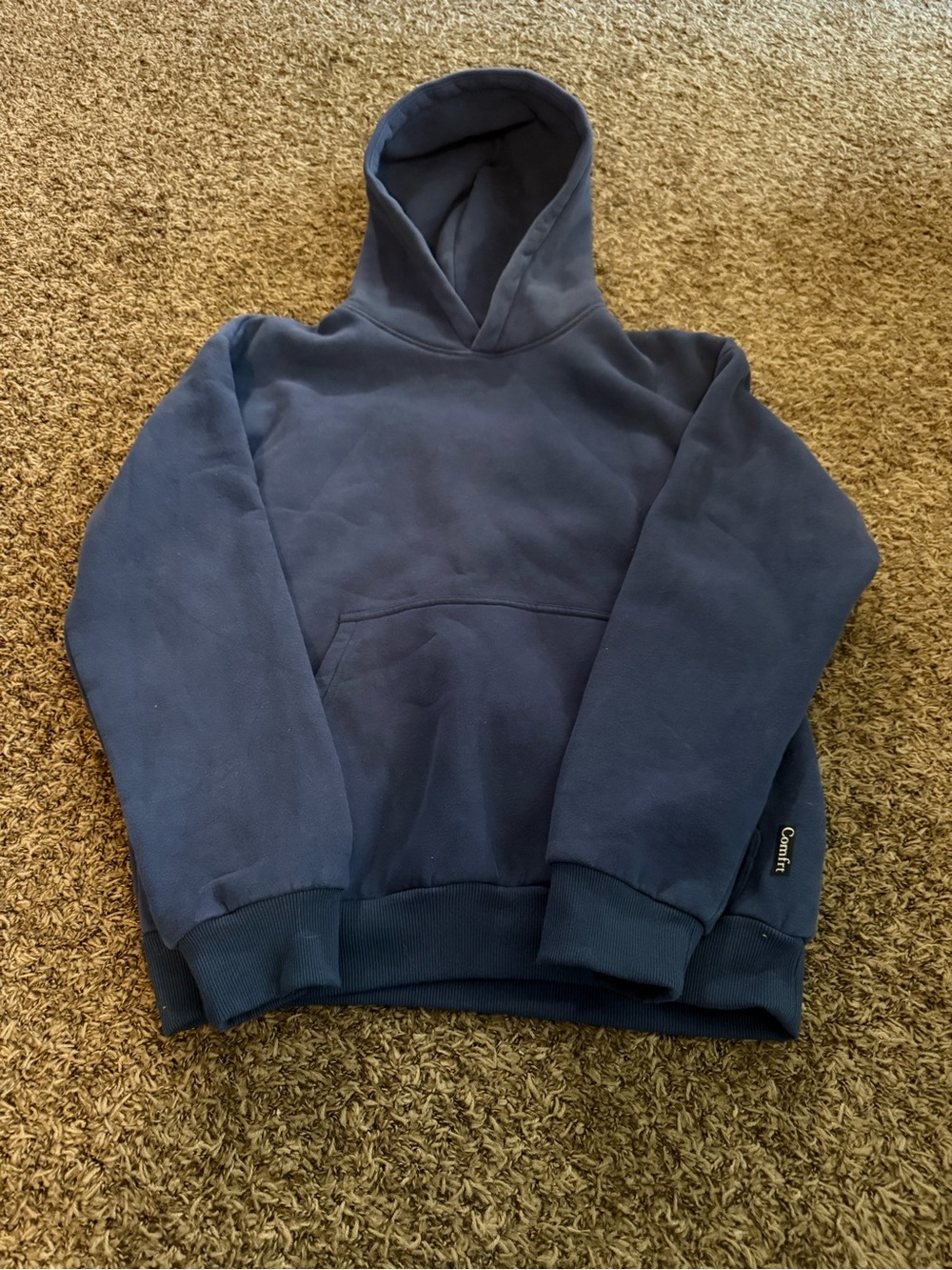 Carhartt Navy Pullover Hoodie with Kangaroo Pocket